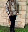 LUCKY & BLESSED FUZZY HOODIE PULLOVER IN LEOPARD
