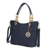 Mkf Collection By Mia K Rylee Vegan Leather Tote Handbag In Blue
