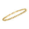 Ross-simons 14kt Yellow Gold Double-bar Link Bracelet In White