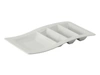 Tuxton Accessories Taco Plate Stackable 14-5/8"x8-5/8"x1-5/8", 6 Pieces