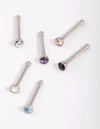 Lovisa Surgical Steel Frosty Nose Studs In Silver