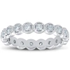 Pompeii3 3/4ct Staclable Diamond Wedding Vintage Eternity Ring 14k White Gold In Multi