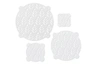 Talisman Designs Multi-use Baking Stencils, Autumn Design, Set Of 4 Sizes, 3.5 Inch, 5 Inch, 8 Inch, & 10 Inch, White In White