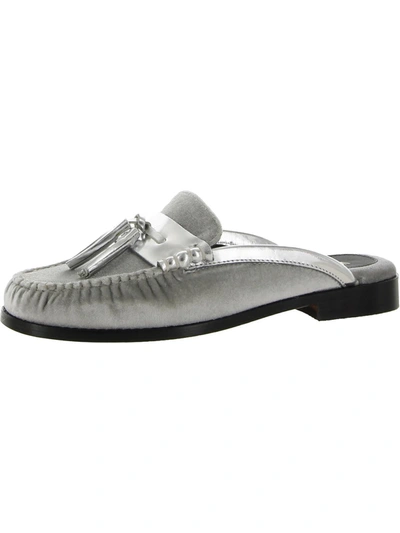 Weejuns G.h. Bass & Co. Willow Womens Leather Dressy Mules In Silver