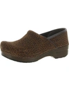 Dansko Professional Womens Suede Animal Print Clogs In Multi