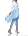 One Essence Victoria Pleated Cotton Duster In Indigo Plant Dye In Multi