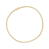 CANARIA FINE JEWELRY CANARIA 2MM 10KT YELLOW GOLD ROPE-CHAIN ANKLET