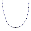 Mimi & Max Blue Enamel Bead Station Forzatina Brill Necklace In Sterling Silver - 18+1 In. In Blue