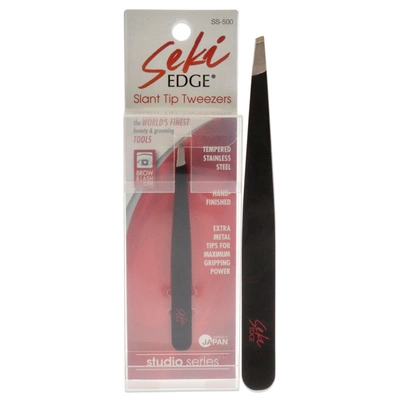 Jatai Seki Edge Black Slant Tip Tweezer - Ss-500 By  For Unisex - 1 Pc Tweezer In Red