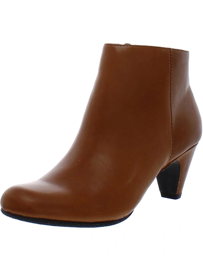 Sam Edelman Michelle Womens Leather Ankle Booties In Brown