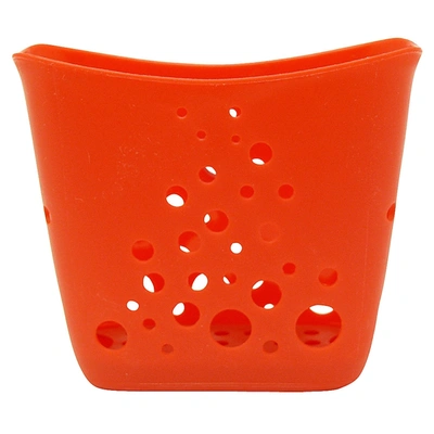 Hutzler Sponge Station In Sink Sponge Caddy W/drain Holes In Red