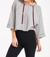 Lamade Vonn Crop Hoodie In Heather Grey In Grey