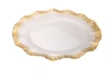 Classic Touch Decor 12" Scalloped Chargers With Gold-set/4