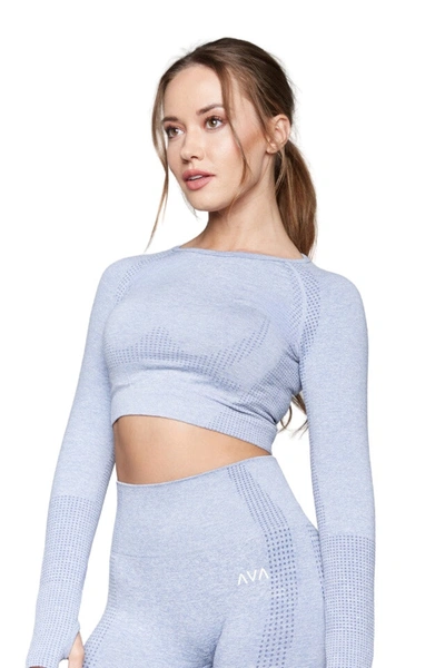 Ava Active Skin Crop Top In Blue