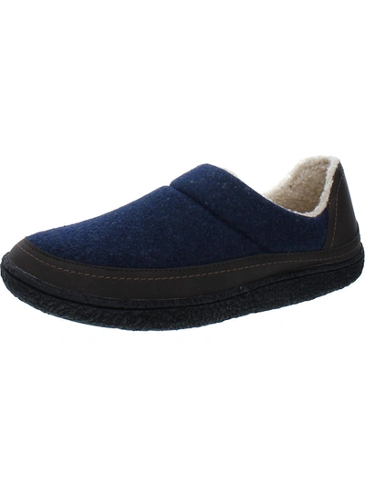 Dr. Scholl's Shoes Mens Cozy Slip On Scuff Slippers In Blue