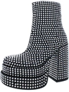 Steve Madden Womens Man Made Ankle Boots In Black