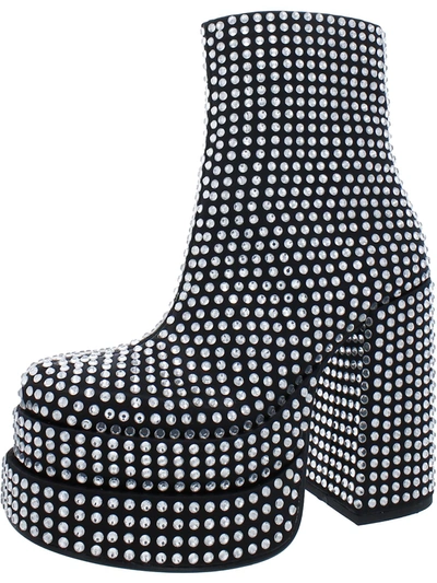 Steve Madden Womens Man Made Ankle Boots In Black
