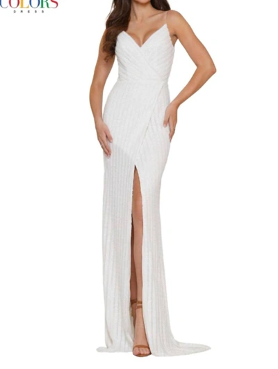 Colors Dress Evening Gown In White