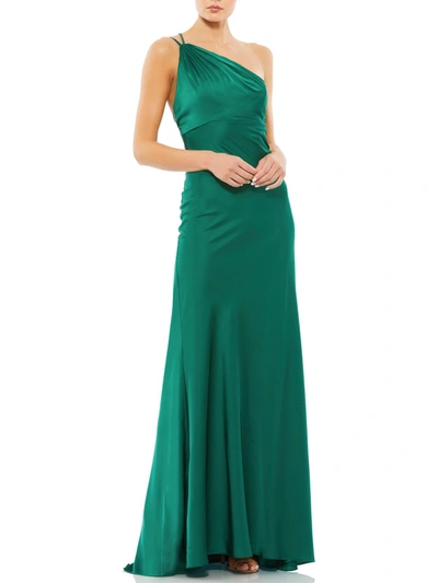Ieena For Mac Duggal Womens Jersey Plunge Back Evening Dress In Green