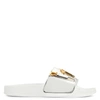 Giuseppe Zanotti Brett Logo Zip Slides In White