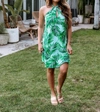 VERONICA M TROPICALE TWIST SWING DRESS IN PALM LEAF PRINT