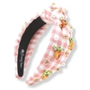 Brianna Cannon Gingham Carrot Headband (adult) In Pink In Pink