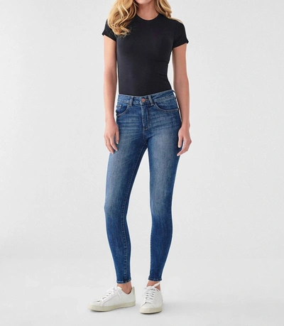 Dl1961 - Women's Florence Ankle Mid Rise Skinny Jeans In Write In Blue
