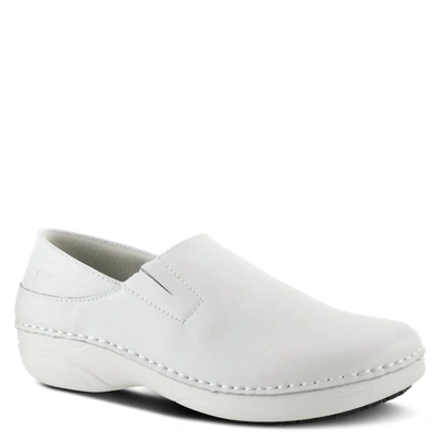 Spring Step Shoes Manila Clog Work Shoes In White