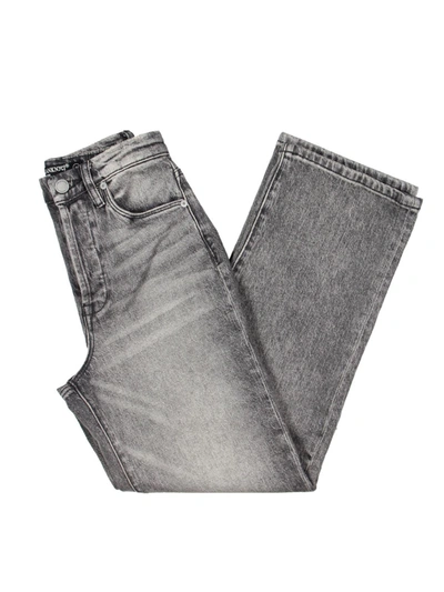 Blanknyc Womens Faded Whisker Wash Straight Leg Jeans In Grey