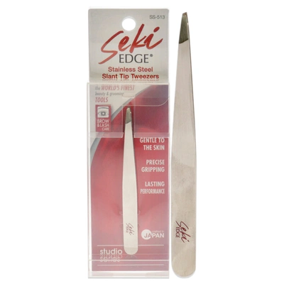 Jatai Seki Edge Stainless Steel Slant Tip Tweezer - Ss-513 By  For Unisex - 1 Pc Tweezer In Red