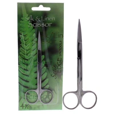 Satin Edge Silk And Linen Scissor By  For Unisex - 4.5 Inch Scissors In Green