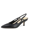 BUTTER SADETTA POINTED TOE SLINGBACK IN BLACK LEATHER