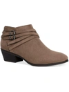 Style & Co Willow Womens Microfiber Block Heel Ankle Boots In Multi