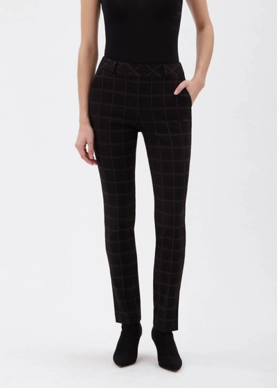 Up Cardiff Full Length Slim Pant In Black/grey Cardiff Plaid