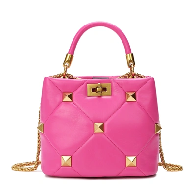 Tiffany & Fred Quilted Sheepskin Leather Crossbody/shoulder Bag In Pink
