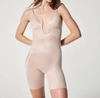 Spanx Suit Your Fancy Plunge Low-back Mid-thigh Bodysuit In Multi