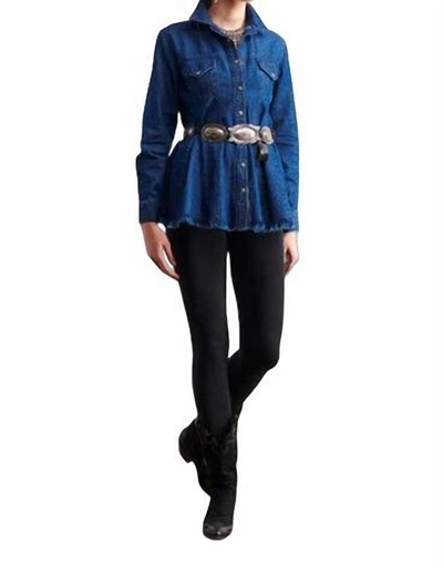 Roja Collection Cowgirl Chic Tunic In Blue