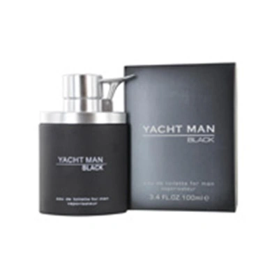 Yacht Man Black By Myrurgia Edt Spray 3.4 oz In Grey