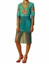 ROJA COLLECTION PIANO SHAWL JACKET IN TURQUOISE