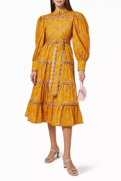 Celia B Willow Dress In Yellow