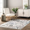 Nuloom Tiffani Floral Machine Washable Stain-resistant  Area Rug