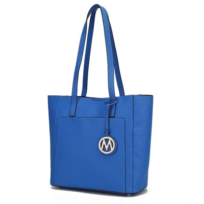 Mkf Collection By Mia K Lea Tote Vegan Leather Handbag In Blue