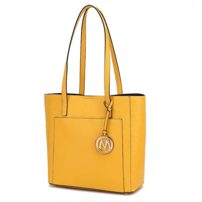 Mkf Collection By Mia K Lea Tote Vegan Leather Handbag In Yellow