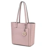 Mkf Collection By Mia K Lea Tote Vegan Leather Handbag In Beige