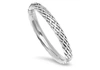 Max + Stone Sterling Silver Basketweave Textured Fashion Bangle Bracelet In Silver