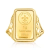 Ross-simons Italian 24kt Yellow Gold 1-gram Ingot Ring With 14kt Yellow Gold Band In Gold