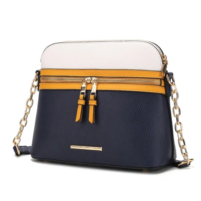 Mkf Collection By Mia K Karelyn Vegan Leather Crossbody Handbag In Blue