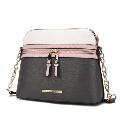 Mkf Collection By Mia K Karelyn Vegan Leather Crossbody Handbag In Black