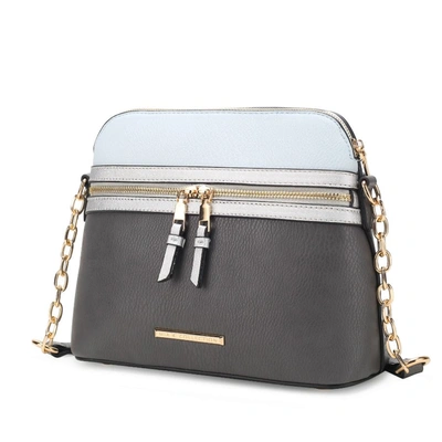 Mkf Collection By Mia K Karelyn Vegan Leather Crossbody Handbag In Grey