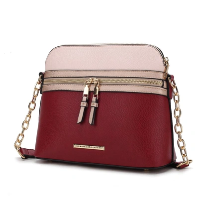 Mkf Collection By Mia K Karelyn Vegan Leather Crossbody Handbag In Red